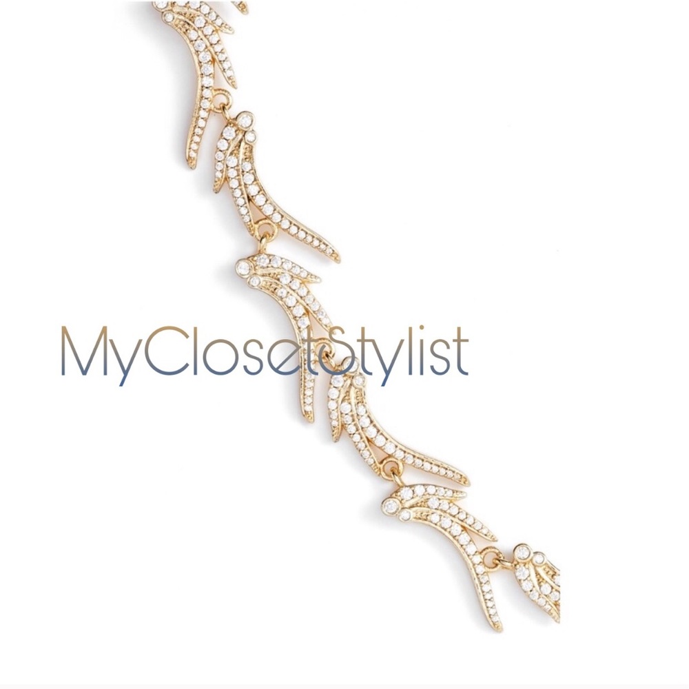 New Kendra Scott 14K Gold Luxe Pave CZ Collar Necklace! NWT - Picture 5 of 7